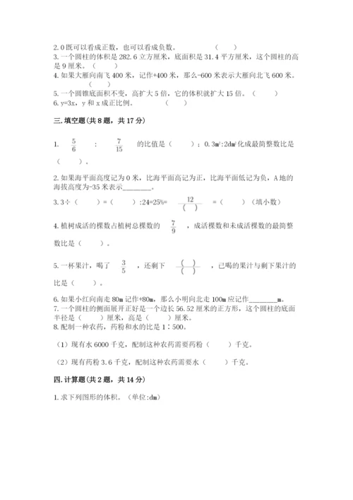 北师大版六年级下册数学期末测试卷精品（夺冠系列）.docx