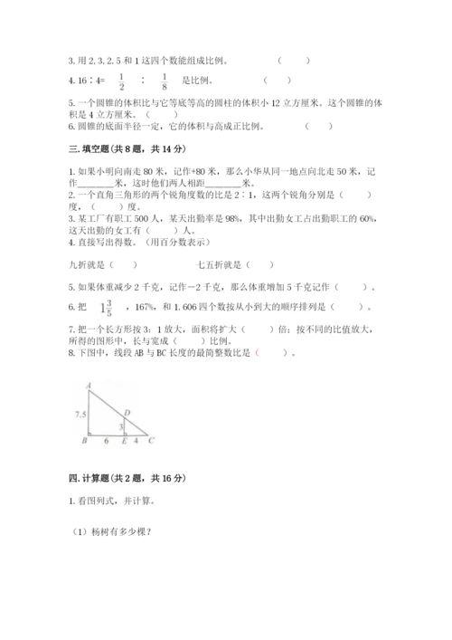 驻马店市确山县六年级下册数学期末测试卷及答案1套.docx