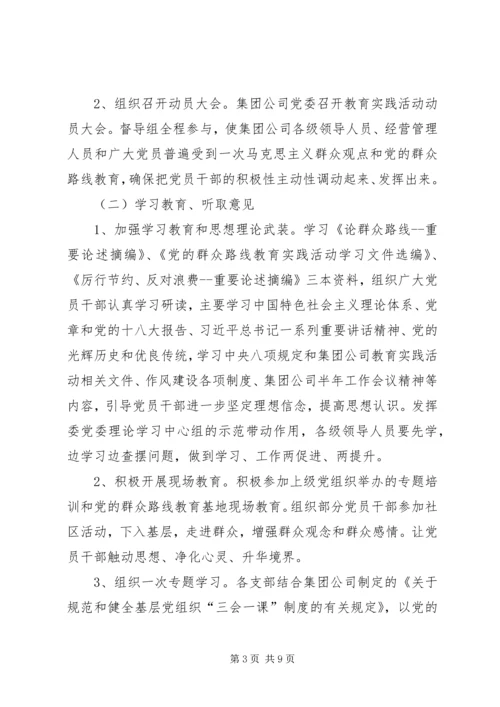 集团公司党的群众路线教育实践活动实施方案.docx