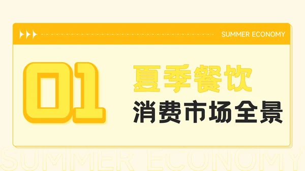 橙黄色插画风餐饮行业夏季经济消费报告PPT模板