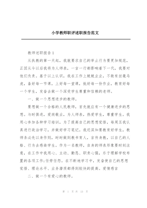 小学教师职评述职报告范文.docx