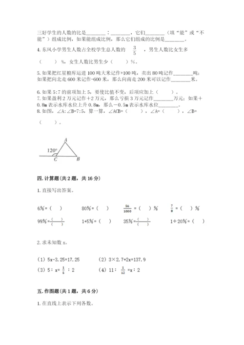 邢台市内丘县六年级下册数学期末测试卷审定版.docx
