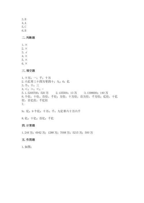 人教版四年级上册数学第一单元《大数的认识》测试卷及答案【全国通用】.docx