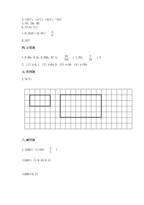 小升初数学期末测试卷精品（预热题）