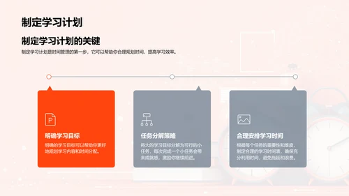 学习时间管理PPT模板