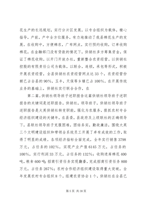 二○○四年供销社领导班子述职报告.docx