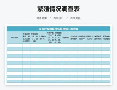 繁殖情况调查表