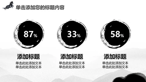 水墨马奔跑吧2017工作总结中国风PPT