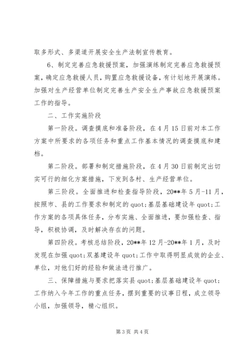 安全生产基层基础建设年工作报告.docx