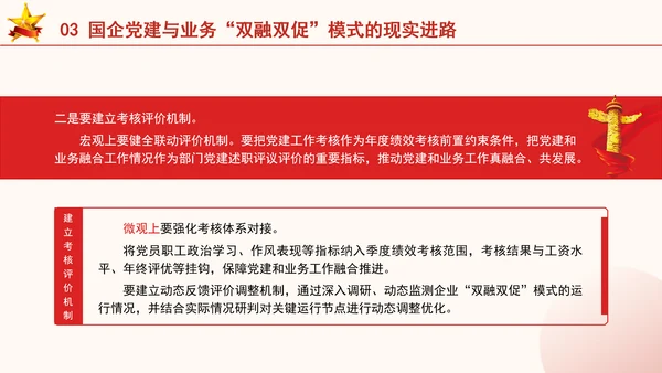 国企党建与业务双融双促模式专题党课PPT