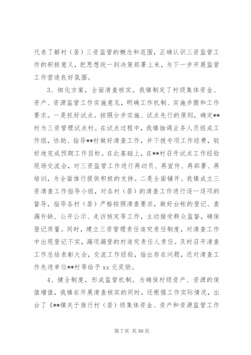 三资管理工作总结范文.docx