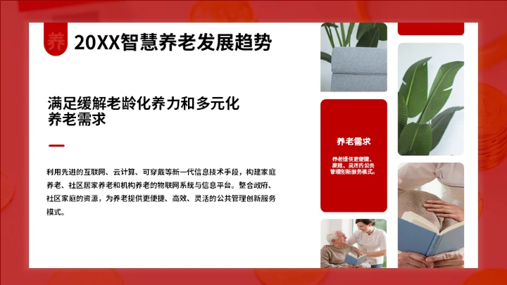 中国养老市场调查与发展预测报告通用PPT模板