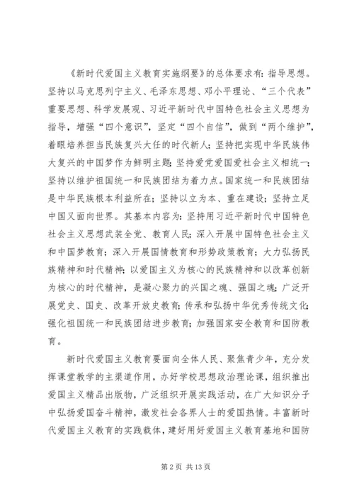 学习《新时代爱国主义教育实施纲要》心得感悟六篇.docx