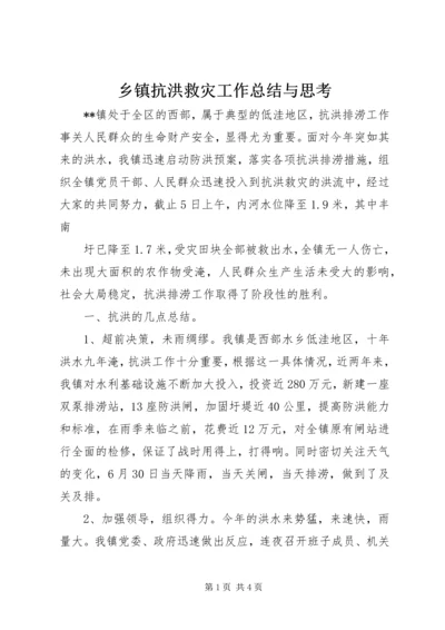 乡镇抗洪救灾工作总结与思考.docx