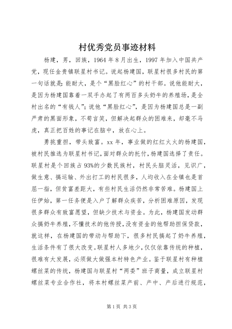 村优秀党员事迹材料.docx
