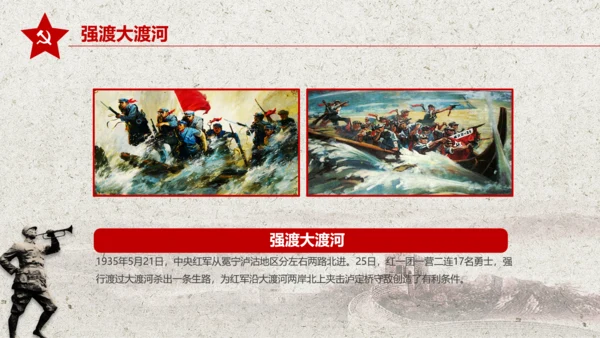 学习红军长征PPT模板80周年党课