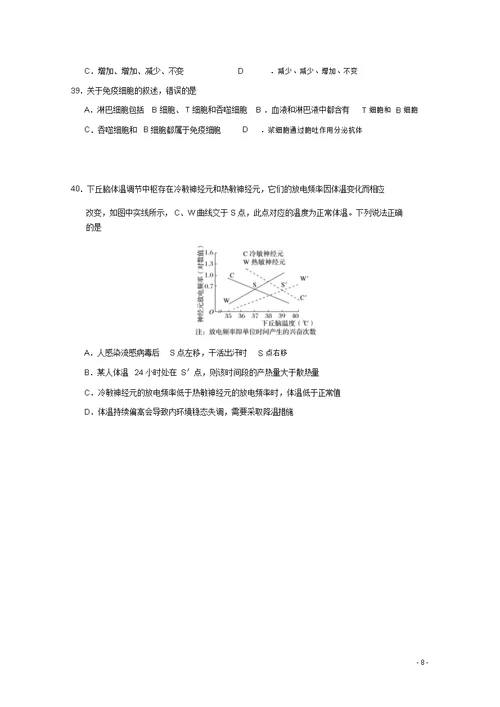 湖南省醴陵市第一中学2018 2019学年高二生物上学期第一次月考试题