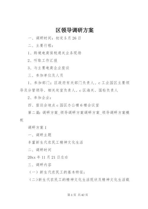 区领导调研方案.docx
