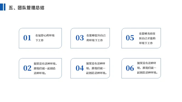 蓝色简约商务企业团队管理经验分享课件PPT