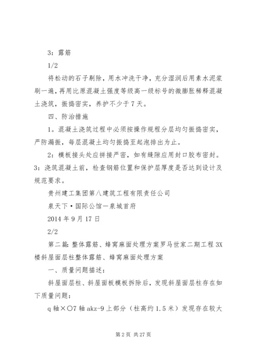 蜂窝麻面及露筋整改方案.docx