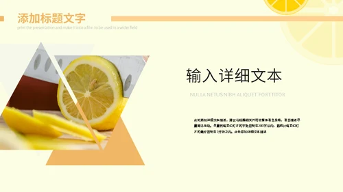 夏日水果柠檬飘香通用PPT模板