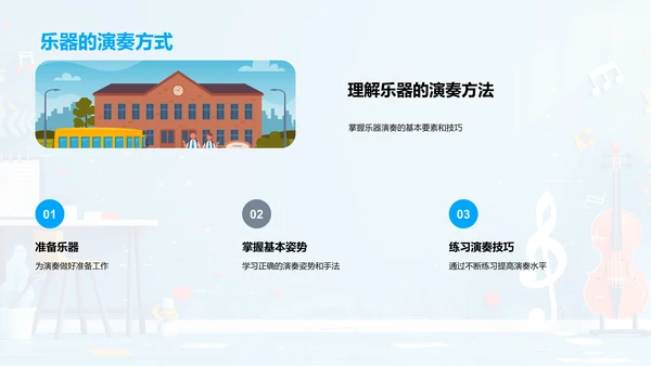 乐器演奏教学PPT模板