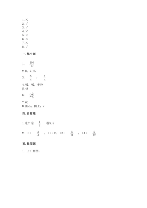 小学数学六年级上册期末考试卷及完整答案（网校专用）.docx