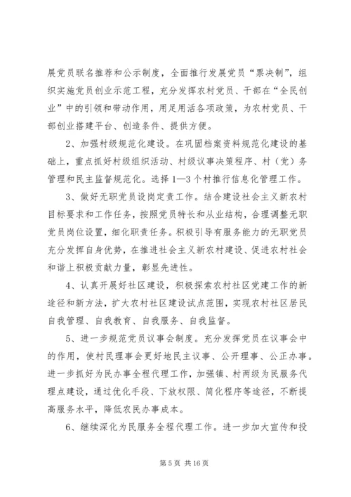 乡镇年度农村基层组织建设工作计划.docx
