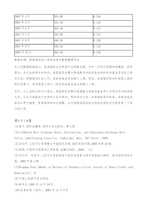 我国CPI与存款准备金率变动规律的实证研究.docx