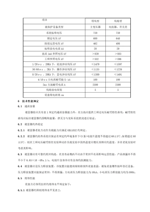 电力企业750技术规范企标