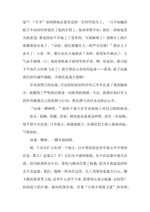 初中军训心得体会合集七篇（三）.docx