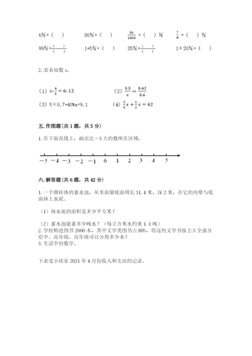 北师大版小学六年级下册数学期末检测试题附参考答案【轻巧夺冠】.docx