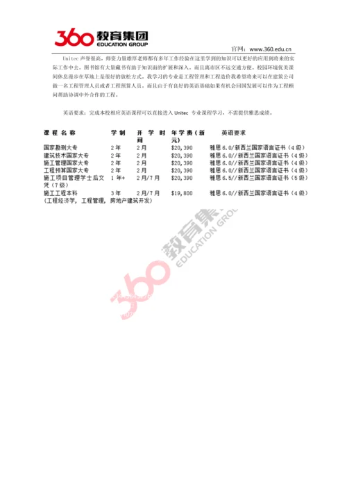 零中介留学：新西兰Unitec施工管理专业.docx