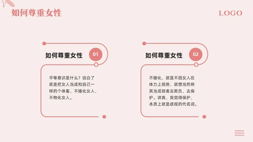 粉色简约尊重女性从心出发PPT模板宣传PPT动态PPT女性健康