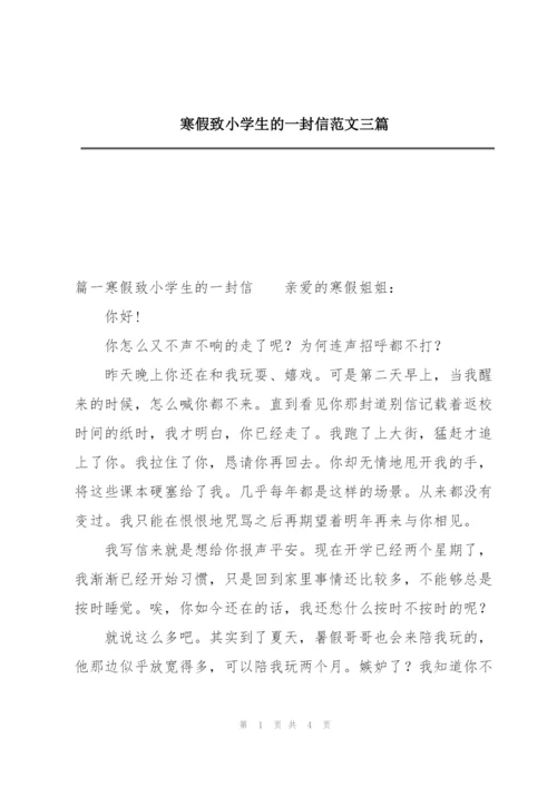 寒假致小学生的一封信范文三篇.docx