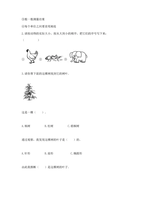 教科版一年级上册科学期末测试卷附解析答案.docx