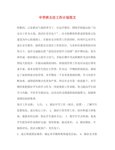 精编之班主任工作计划范文9.docx
