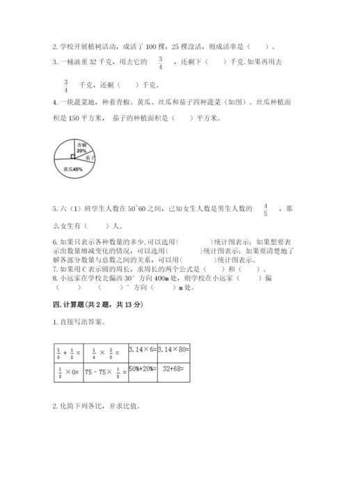 小学数学六年级上册期末模拟卷及完整答案【夺冠】.docx