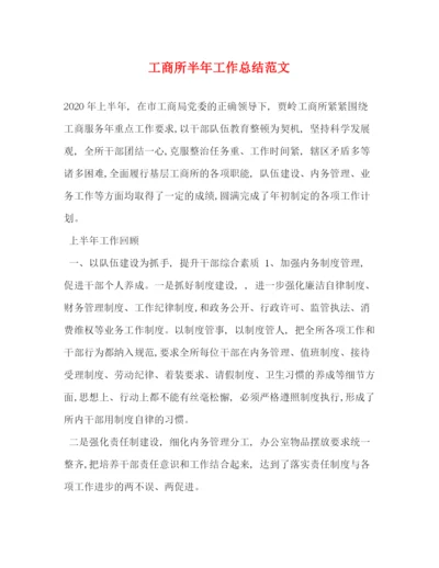 精编之工商所半年工作总结范文.docx