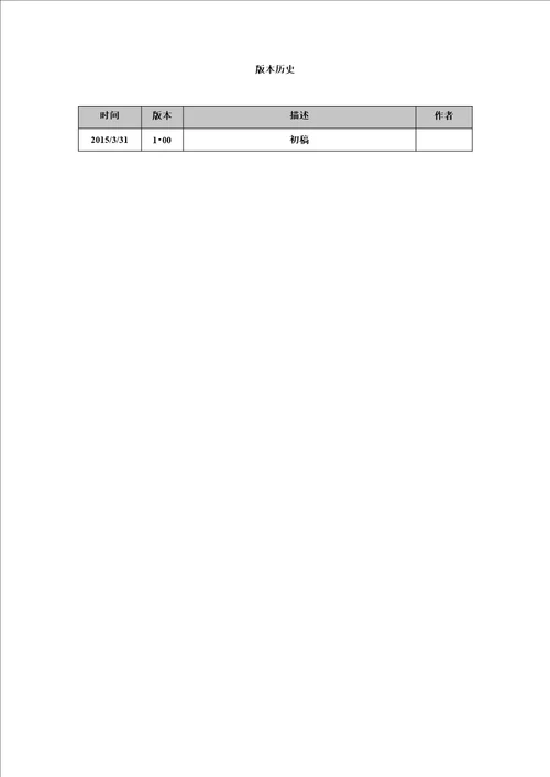 软件需求文档模版
