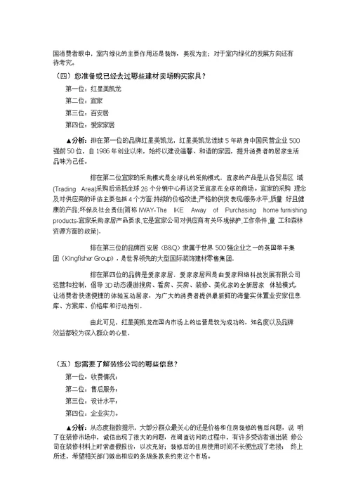 消费心理调查分析报告书