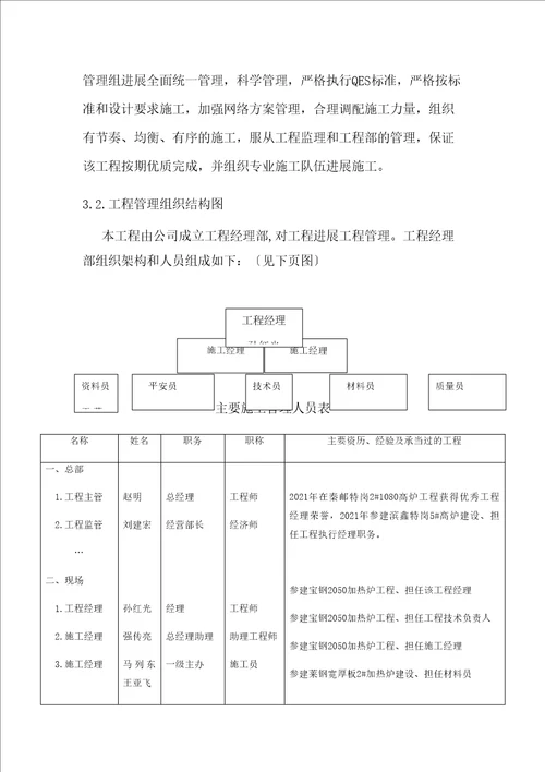 加热炉改造工程施工方案