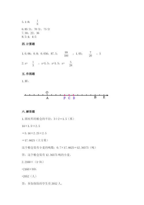 冀教版小学六年级下册数学期末检测试题附完整答案【必刷】.docx