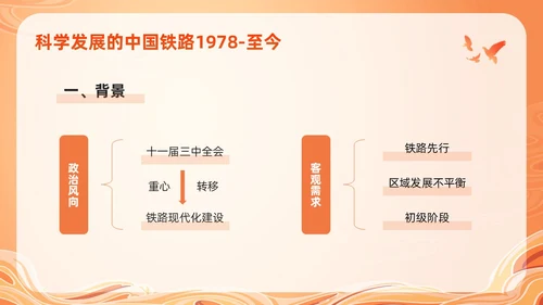 橙色国潮科学发展的中国铁路PPT模板宣传PPT动态PPT