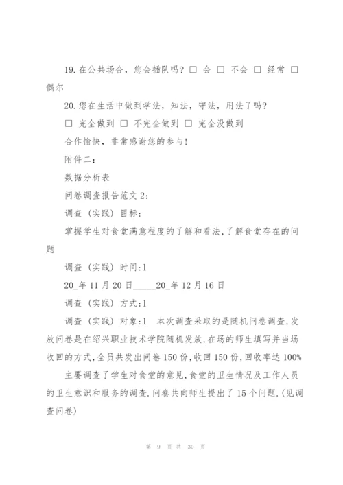问卷调查报告范文5篇.docx