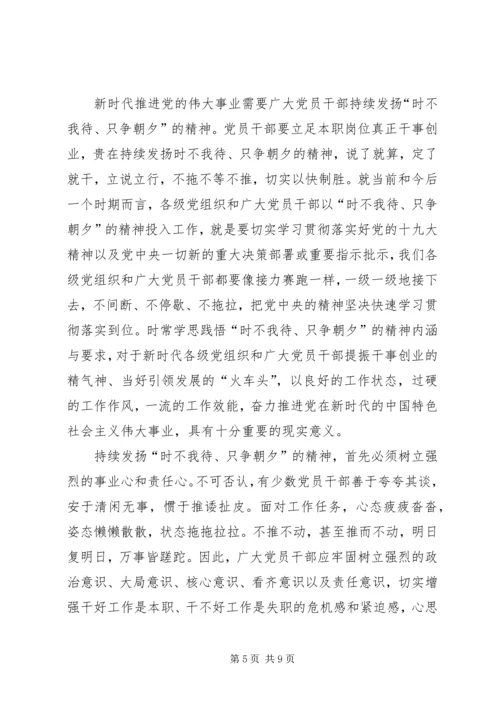 学习以时不我待只争朝夕的精神心得体会范文.docx