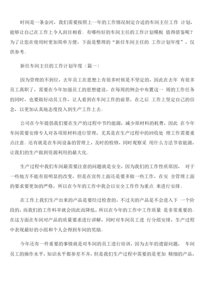 新任车间主任的年度工作计划.docx