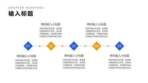 简约风蓝色商务企业宣传PPT模板