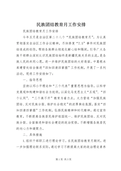 民族团结教育月工作安排.docx