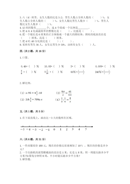 小学毕业班数学检测题及参考答案【满分必刷】.docx